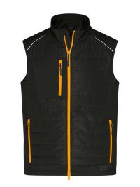 Steppwesten für Herren Schwarz / Orange